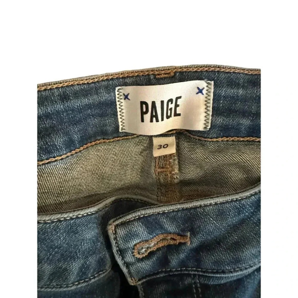 Paige Women's Blue Five Pocket Straight Leg Denim Verdugo Ankle Jean Size 30 - Picture 2 of 9